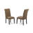 5-Piece Dining Table Set Includes a Dining Table and 4 Light Sable Linen Fabric Modern Dining Chairs with Button Tufted Back - Black Finish-2109887834