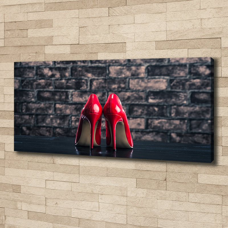 Red Heels - Wrapped Canvas Print