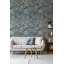 Papier peint floral peler et coller, oiseaux et fleurs