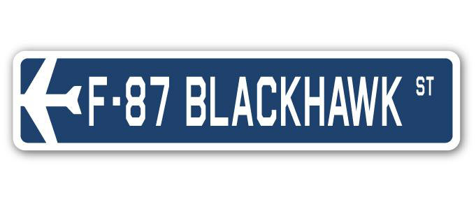 Plaque de rue militaire Bane F-87 Blackhawk Air Force, H 6 po x l 24 po x P 1 po