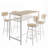 5-Piece Kitchen Counter Height Table Set, Bar Table with 4 Chairs, Compact and Versatile for Small Spaces and Family Gatherings.-1957217795-1957217794-1957217806
