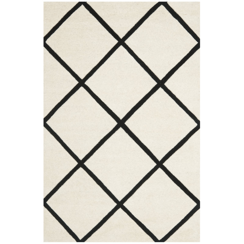 Teresita Hand Tufted Wool Geometric Rug, Rectangle 2' x 3'