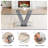 71″ Modern Glass Dining Table Set for 6–8 – Tempered Glass Dining Table with PU Leather Chairs, Stylish Kitchen & Dining Room Set-597729363-597729360