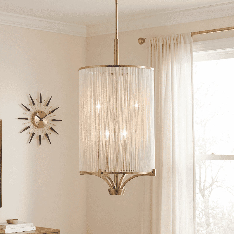 Wynwood 4-Light Chandelier in Warm Brass