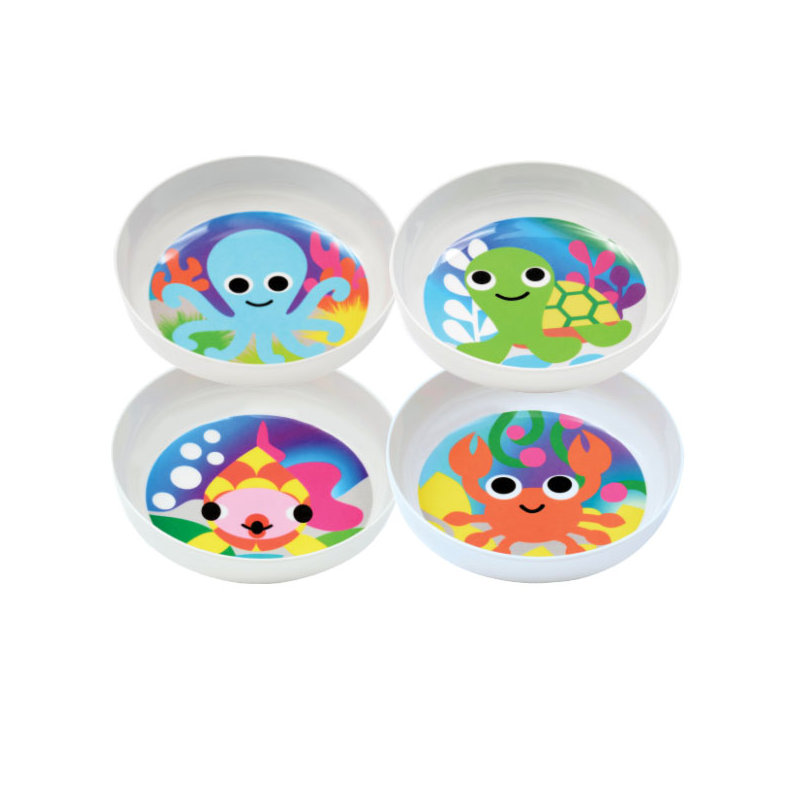 Mélamine océan repas bol 4 pièces Set