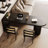 Black Straight Solid Wood Bar Table