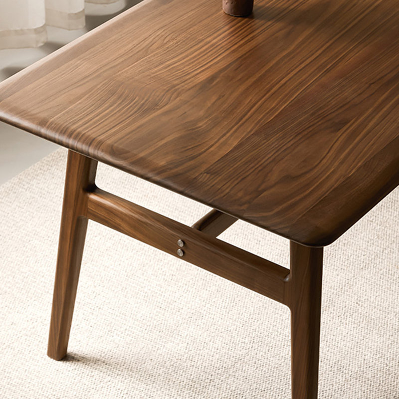 Minimalist Walnut Dining Table., 29.92"H x 62.99"L x 35.43"W