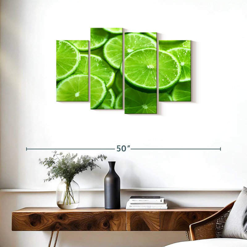 Yarlin Lime Slices, 22" H x 36" W