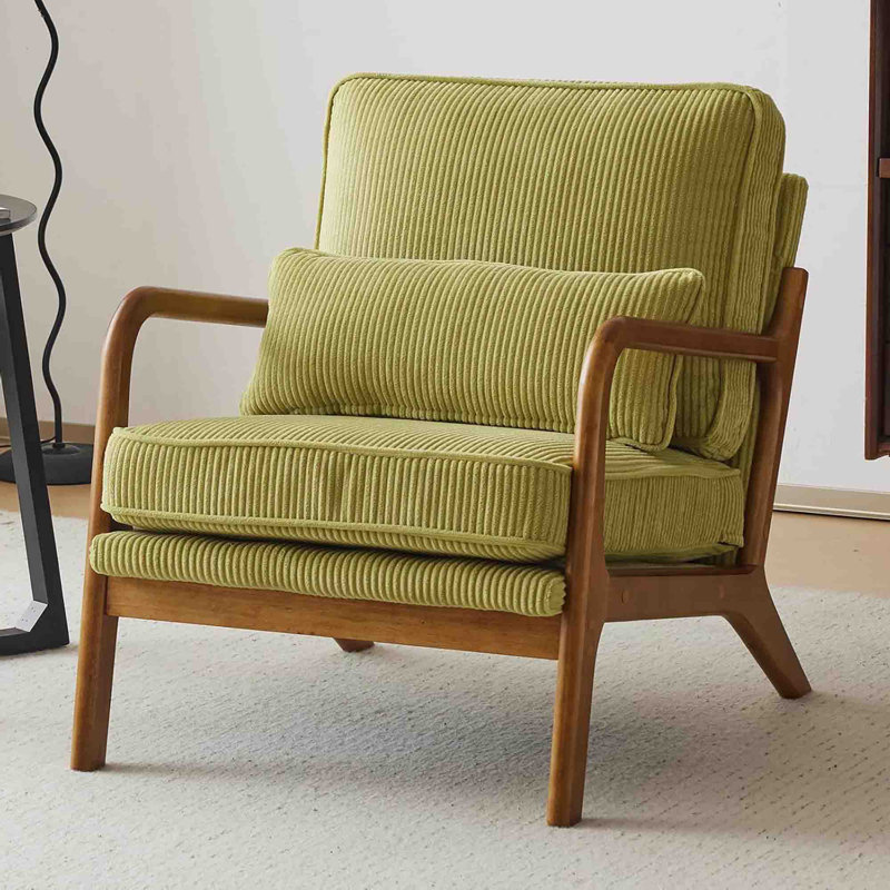 Upholstered Accent Chair, Green