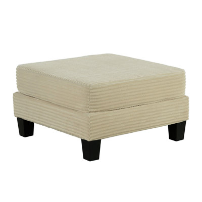 Square Storage Ottoman Wooden Legs