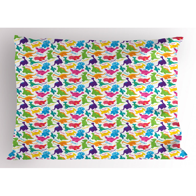 Dino Polyester Sham Set, Twin