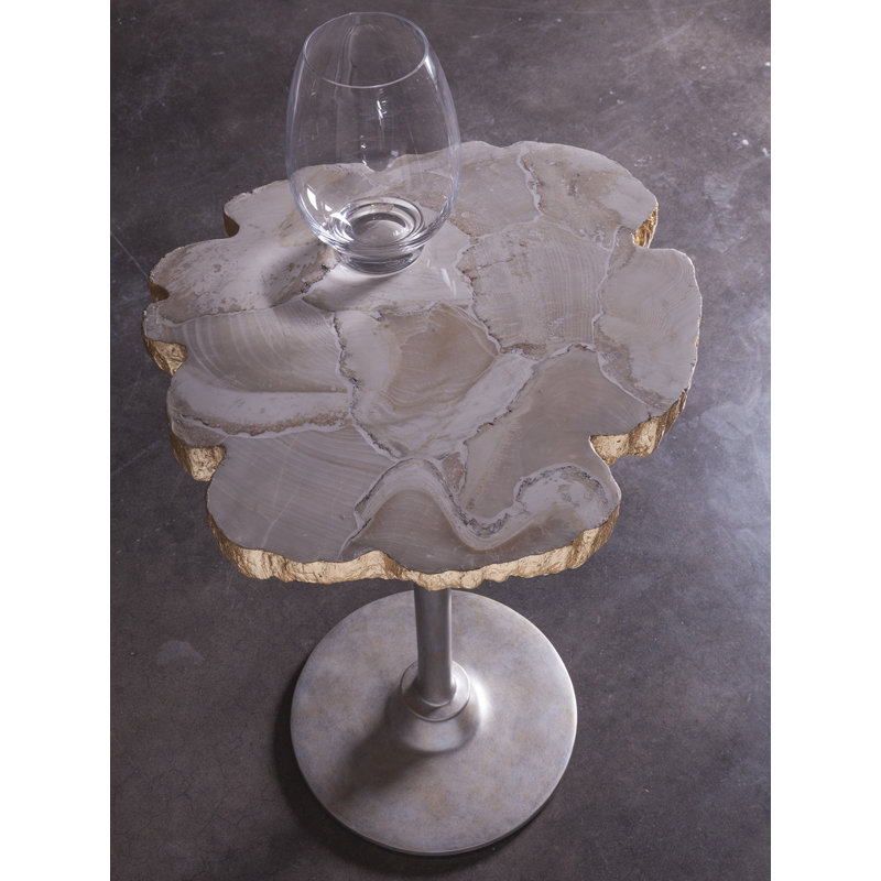 Antiqued Iron and Clam Shell Free Form Table