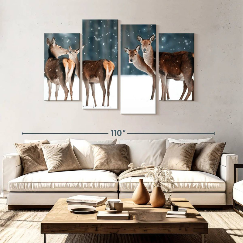 Cerf des neiges femme Brampt, H 54 po x l 84 po