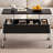 35.4" Lift Top Coffee Table with Storage, Black