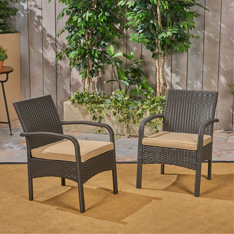Outdoor Club Chair: Kd With Frame In Brown Tan Modern Furniture: Combination Seat