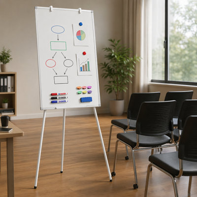 Trépied magnétique effaçable à sec, tableau blanc portatif réglable en hauteur pour la maison, le bureau et la salle de classe