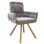 Avakate 46cm H Velvet Upholstered Metal Armchair-960593781-978489962