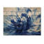 Velours bleu fleurs de cactus III - impression traditionnelle en bois bleu sur bois de pin naturel-1832951649