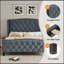 Lit plateforme tapissier en velours moderne avec conception silencieuse et assemblage facile-1730478217