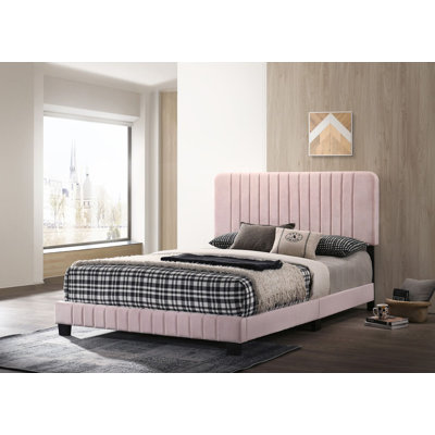 Lit sommier double Lodi, rose