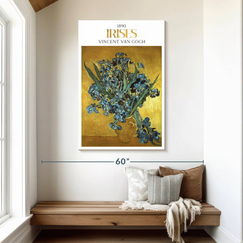 Affiche d'exposition Irises Van Gogh, H 48 po x l 32 po