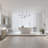 67" Freestanding Solid Surface Bathtub