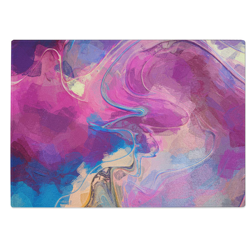 Glass Life Lessons in Abstract Chopping Board, 39 cm W x 28.5 cm L