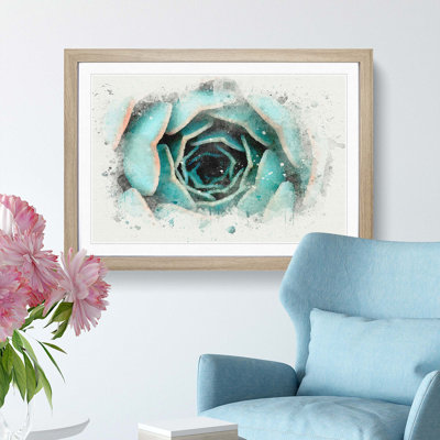 Pink Tipped Succulent Plant - Framed Print