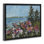 «Coastal Flowers with Seascape», art mural sur toile flottant brun