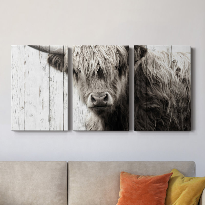 Prix Highland - Toile tendue avec châssis de qualité supérieure - Prêt à être accroché, H 60 po x l 120 po x P 1 po