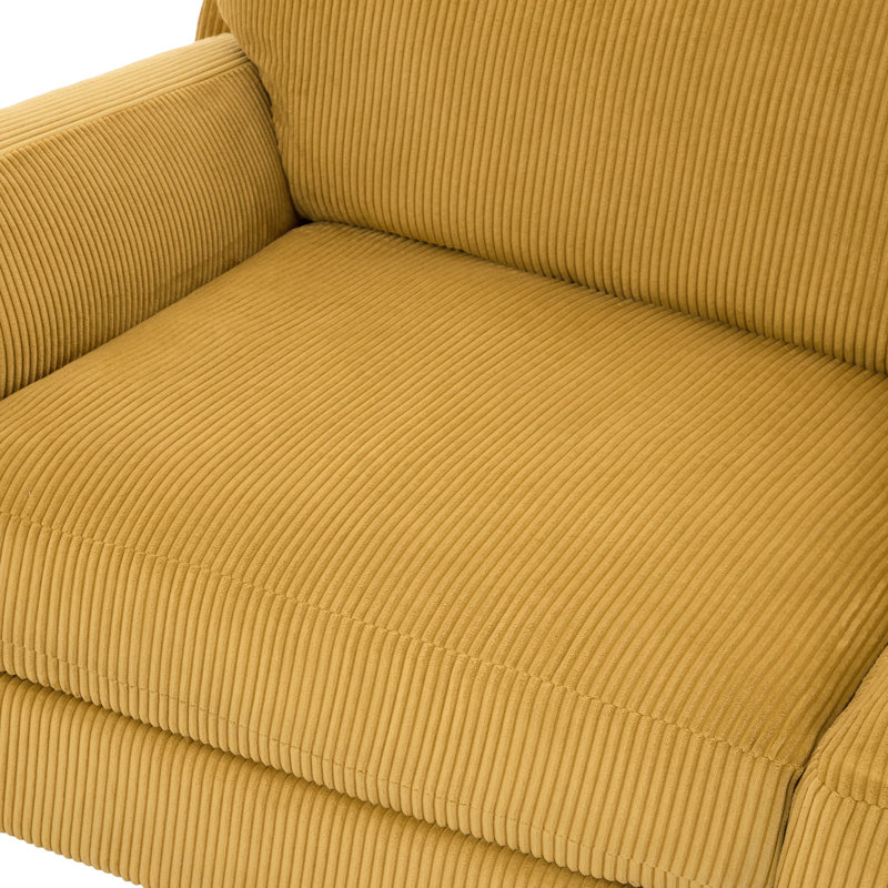 Ainara 230Cm Square Arms Sofa, Orange