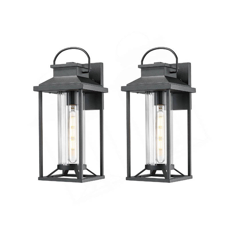 Outdoor Porch Lights, Textured Black Exterior Lighting Fixtures Wall Mount, Modern Outdoor Wall Sconce Lantern For House, Front Porch, Anti-Rust Waterproof Outdoor Garage Lights For Coach (2 Pack)