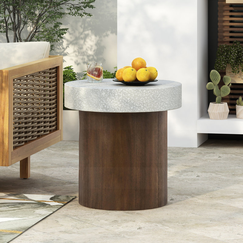 Table d'appoint carrée MGO, H 19,25 po x l 19 po x P 19 po
