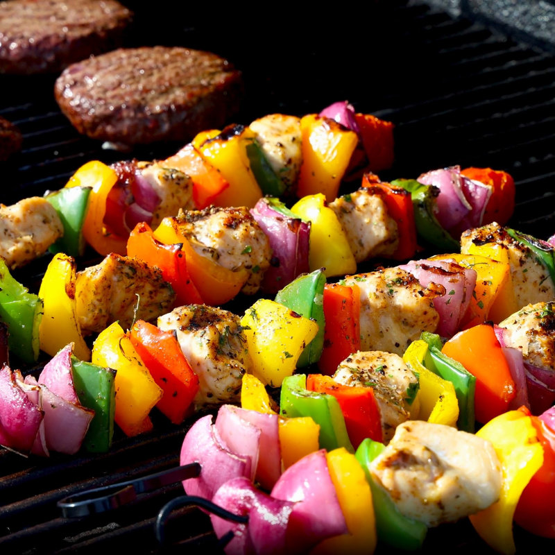 Ensemble de 2 plateaux de préparation et de service pour barbecue en mélamine 2 pièces
