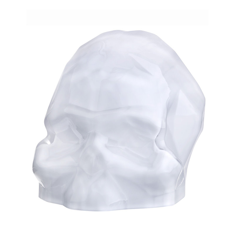 Memento Mori People Figurines & Sculptures, 8.27" H x 10.24" W x 7.8" D, White Glass