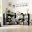  Bibliothèque moderne ajustable H 38 "- rangement ouvert et fermé, en forme de L ou droite, pour le salon, la chambre à coucher, le bureau personnel, H 38 po x l 46,7 po x P 9,4 po-1024366996-1024366993