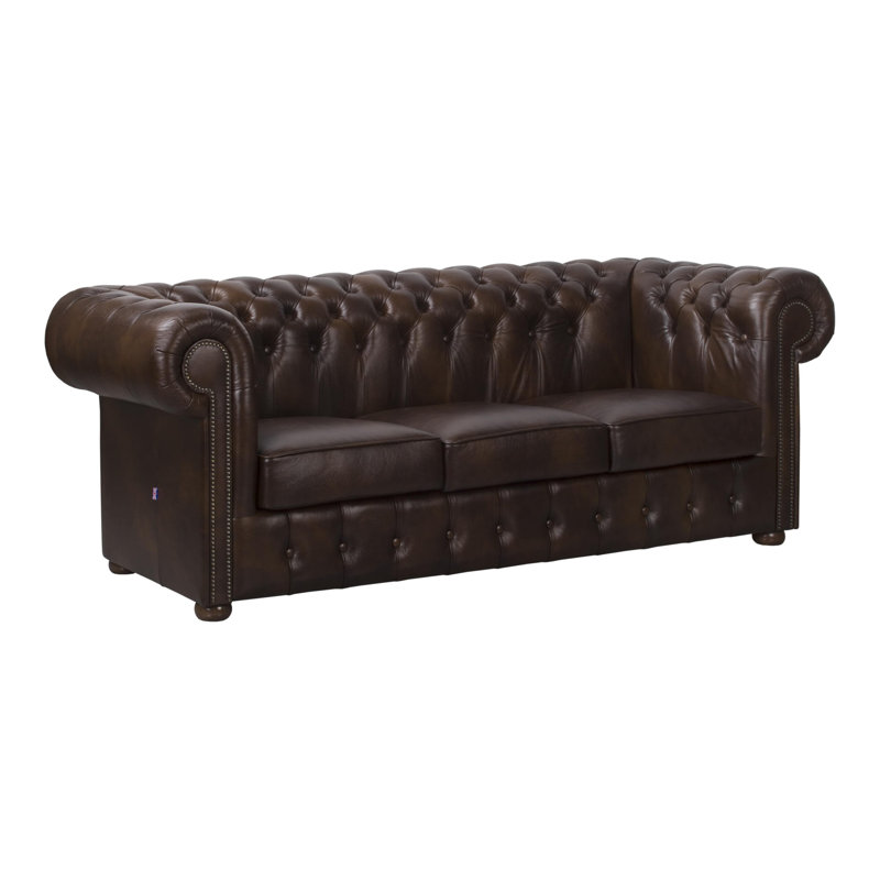 Tamberg Genuine Leather Sofa, 3, Brown