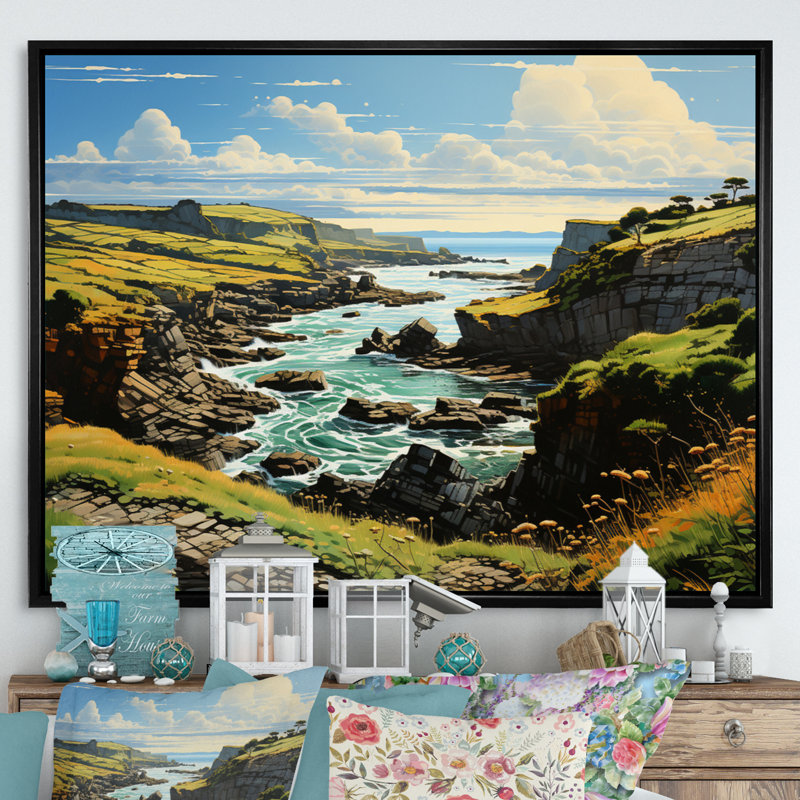 " Ireland Emerald Isle This I ", H 30 po x l 40 po x P 1,5 po, Cadre flottant noir