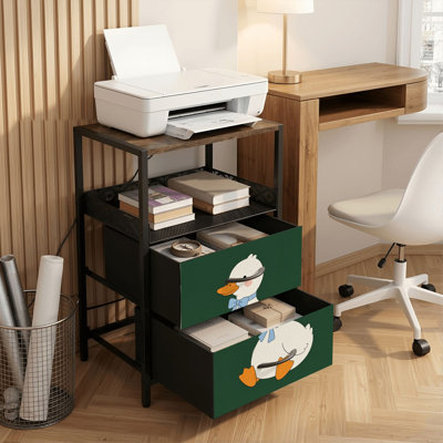 Table de chevet 2 tiroirs avec station de charge, table de chevet avec ports USB et amp; Table de chevet noire Outlet