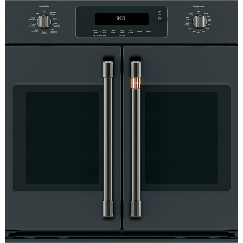 French Door Wall Oven Handle Kit, Brushed Black