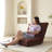 Convertible Bed, 14 - Section Adjustable, Triple Fold Down, 5 Reclining Positions, Brown Upholstery, Linen Filled, Metal Frame, With One Throw Pillow For Small Apartment Living Down Guest Sleeper And