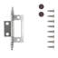 Charnière auto-encastrée encastrée / pleine face - Nickel satiné - charnières de porte d'armoire (ensemble de 2)-9114300-125472925