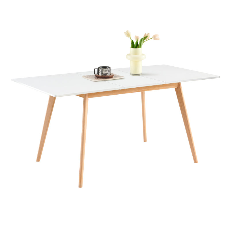 Talmadge Extendable Beech Solid Wood Base Dining Table
