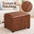 24" Faux Leather Storage Ottoman For Living Room-1759431303