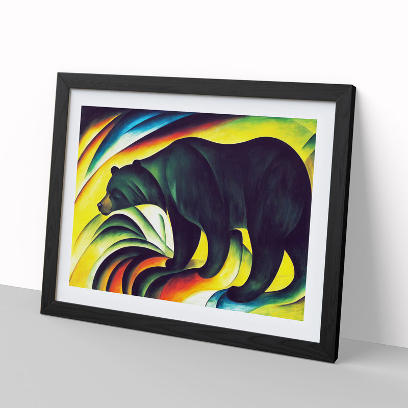 Abstract Bear Painting Vol.1 - Framed Print, Black, 25cm H x 34cm W x 2cm D