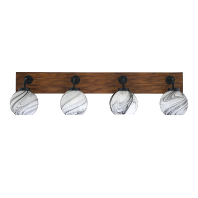 Barre d'éclairage de salle de bain 4 lumières Oxbridge