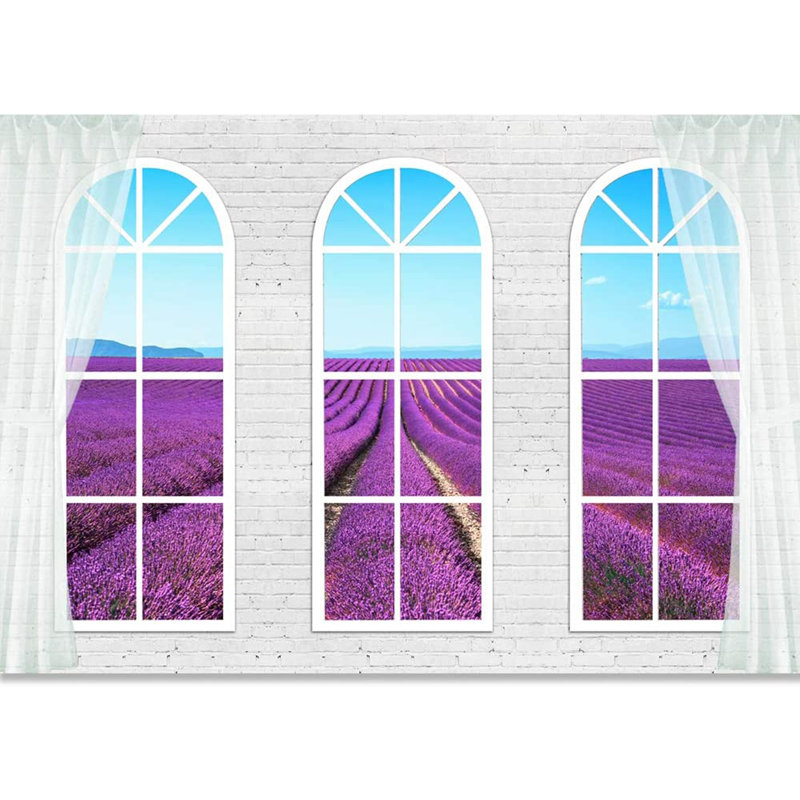 Murale de fenêtre avec fenêtre, L 100 po x l 144 po