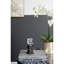 2.4X2.4X5.9" Black And Clear Two Tiered Square Candle Holder