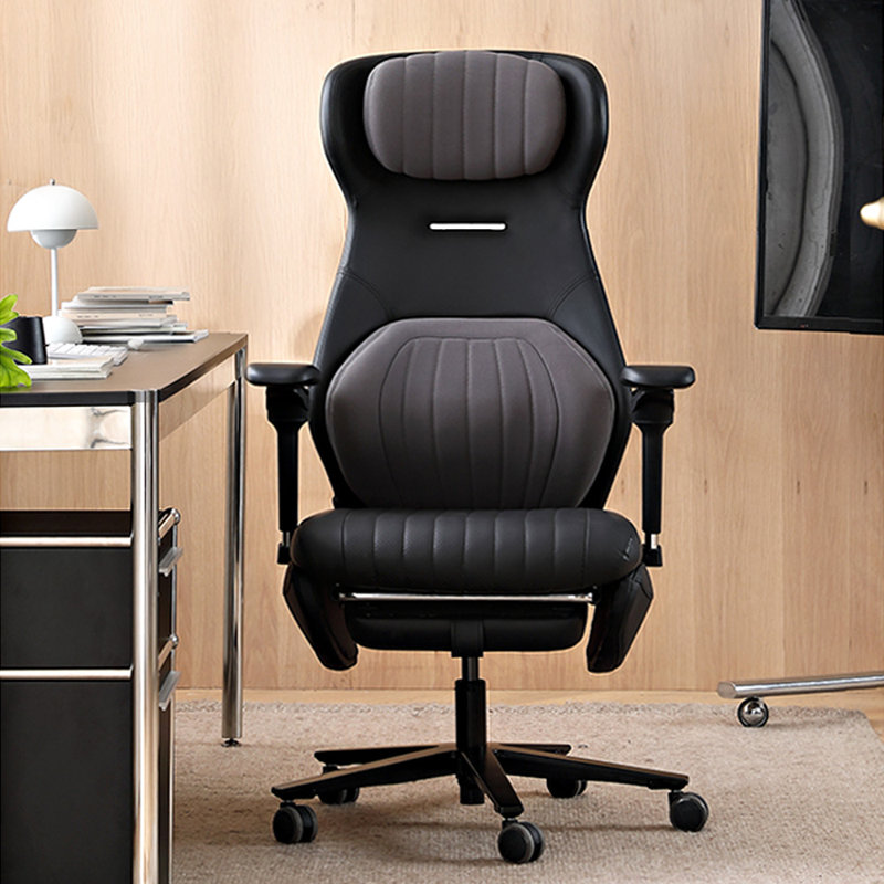 Ergonomic Office Chair with Adjustable Headrest, Black
