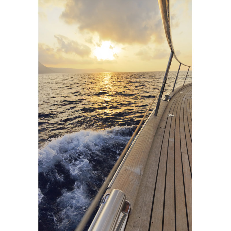 A Yacht Sailing - Wrapped Canvas Print, 76cm H x 51cm W x 3.8cm D